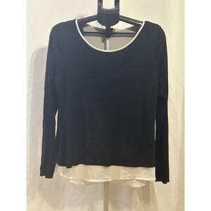 NWT Cynthia Rowley Black/White Blouse Women's size L